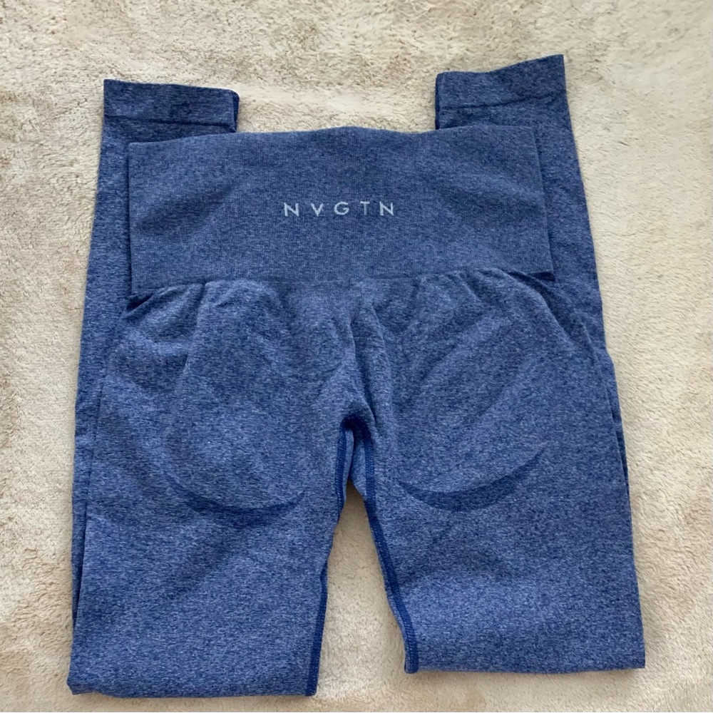 NVGTN Blue Leggings High Waist Performance Bottoms